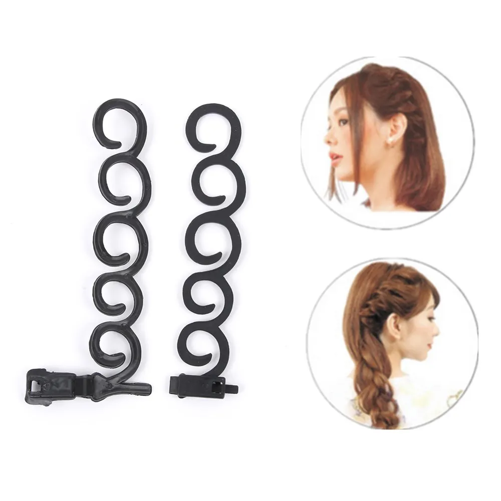 

2pcs/set Flower Magic Hair Clip Braider Stylist Queue Twist Plait Hair Braid DIY Hairstyle Styling Accessories