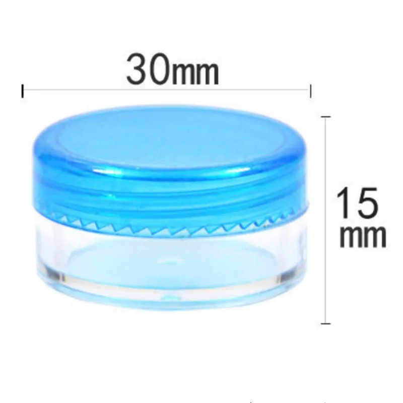 

100 Pcs Portable White Translucent Mini Plastic Cosmetic Empty Jar Pot Eyeshadow Makeup Case Face Cream Lip Balm Container