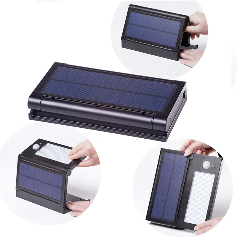 SOCO Black Solar 32L Folding Wall Lights (3)