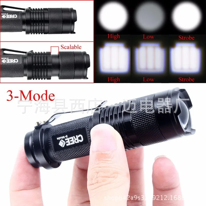 Top By DHL 200pcs 2018 Bike cycling Front Light Bike lights Bicycle Light 3 Mode Lamp Torch Bike lights Waterproof flashlight 17