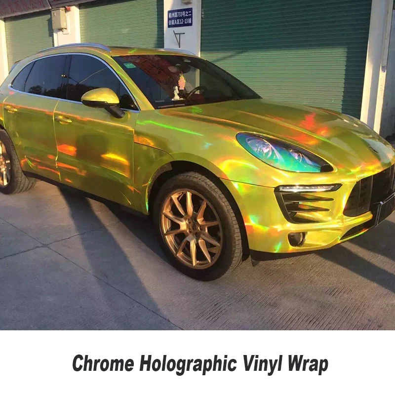 Holographic Laser Chrome Iridescent Vinyl Wrap Car Film