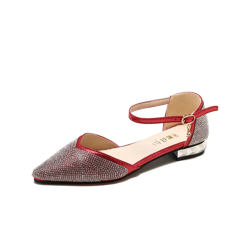 

Mary janes shoes women sandals crystal leather ladies shoes women flats pointed toe zapatos de mujer fashion sapato feminino