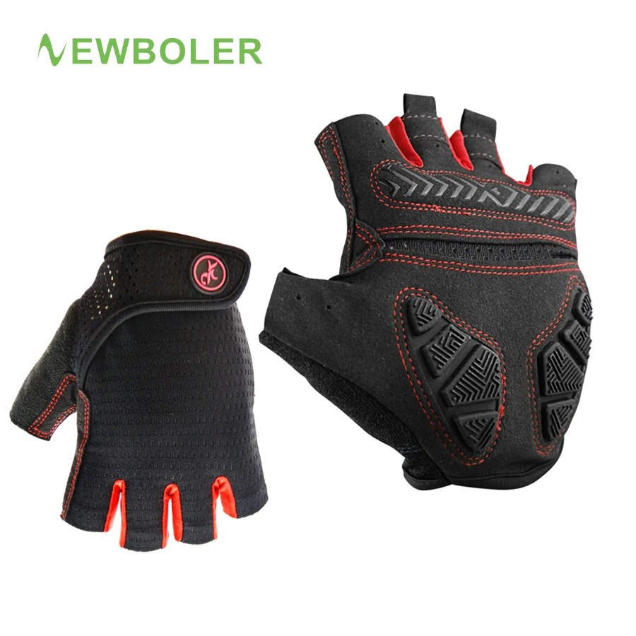 NEWBOLER Cycling Gloves Half Finger For Women Men Summer MTB Bike