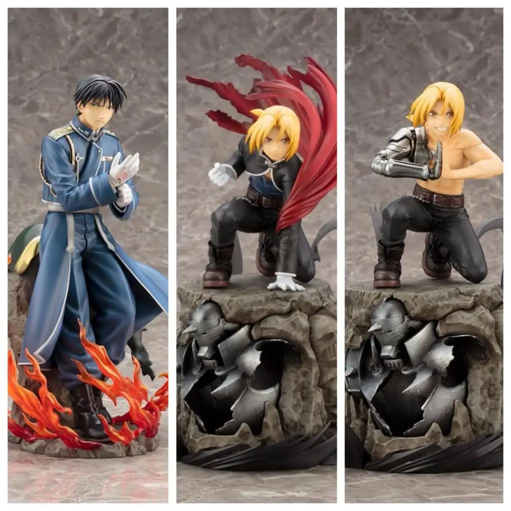 

Anime Fullmetal Alchemist Edward Elric & Roy Mustang Japanese Action Statue figure Collection model toys 22cm no retail box