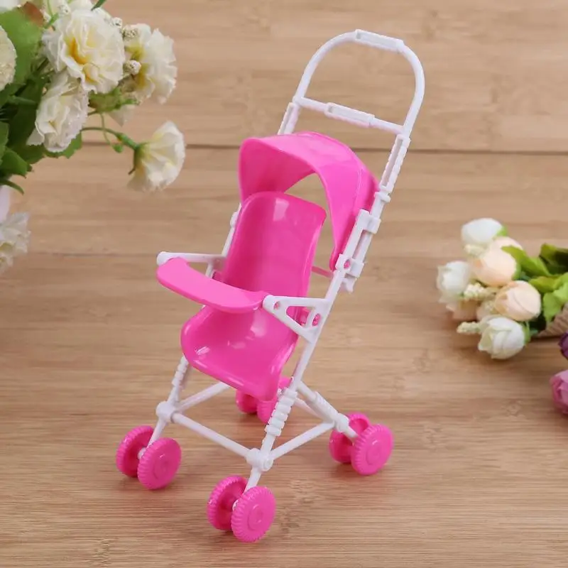 Пластиковые аксессуары для кукол детская коляска тележка коляска детская мебель кукла детский игровой домик для девочек ролевые игры для