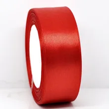 25 ярдов 1 рулон 1-1/" Широкая красная атласная лента для упаковки ремесло Свадебная лента для украшения лук 38 мм