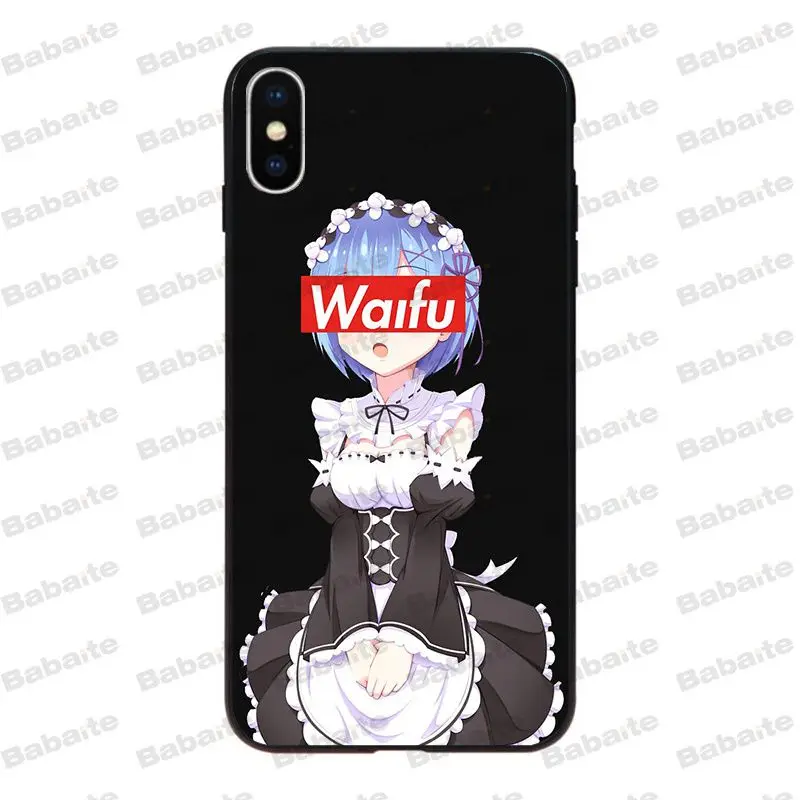 Babaite Sugoi Senpai аниме Waifu черный мягкий чехол для телефона для iPhone 8 7 6 6S Plus X Xs Xr XsMax 5 5S SE 5c Coque11 11pro 11promax - Цвет: A13