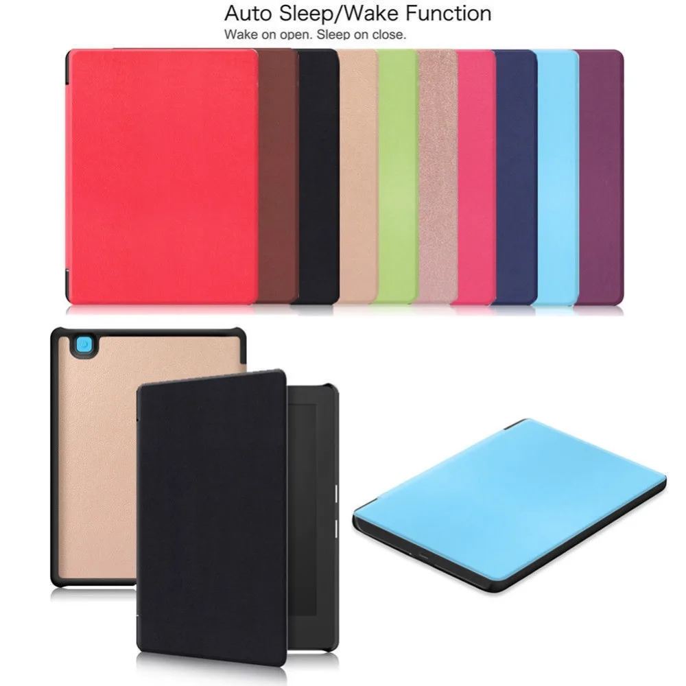 

ultra-thin Smart Leather Skin Shell Case Cover For Kobo Aura H2O Edition 2 6.8"inch eReader New