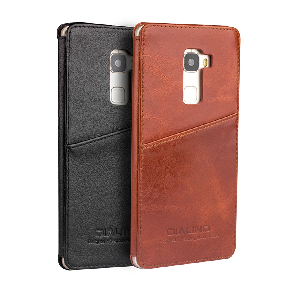 ==> [Free Shipping] Buy Best for Huawei Mate S Case QIALINO Handmade Best Quality Genuine Leather Phone Case For Huawei Mates inserted style in back cover Online with LOWEST Price