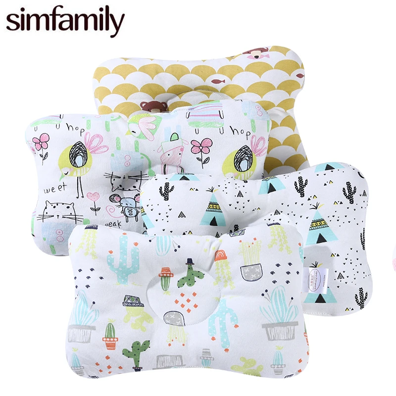 

[Simfamily]New Baby Soft Cotton Shaping Pillow Cartoon Print Newborn Positioner Cushion Baby Pillow Cushion Sleep Positioner