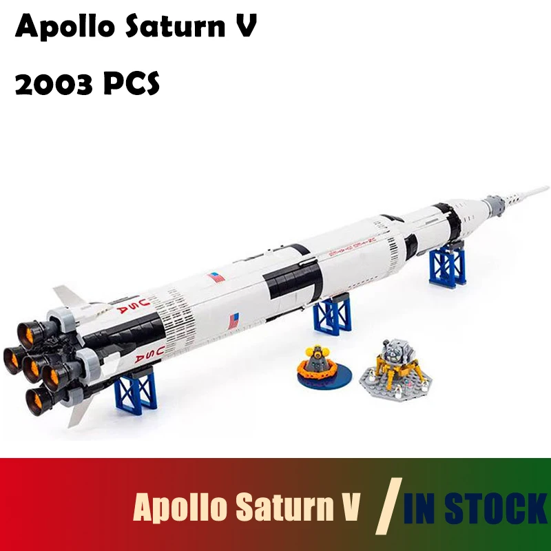 

Compatible Legoingly Model Building Blocks toys Creative 37003 Apollo Saturn V Launch Vehicle 21309 Educational toys hobbies