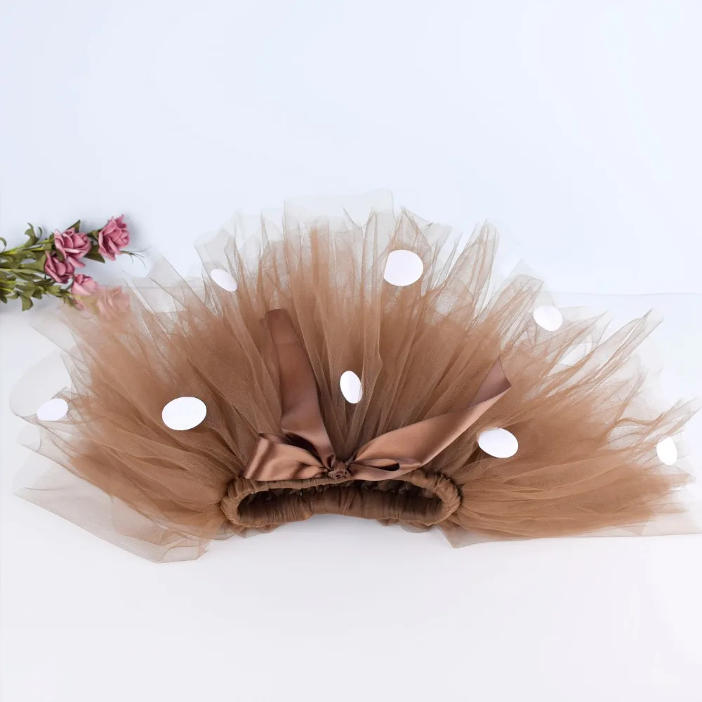 Najtaniej Deer kostium brązowy włochata spódnica tutu dla dziewczynek urodziny dziecka Party kropki spódnica kostium na halloween taniec szkoła Tutus 0 12Y