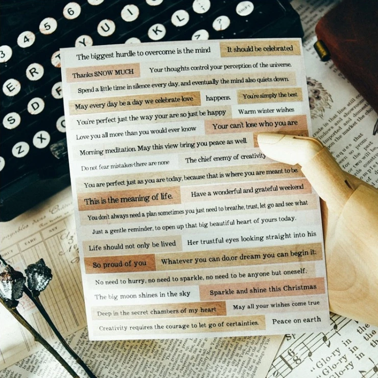 YPP CRAFT Vintage наклейки с фразами для скрапбукинга счастливый