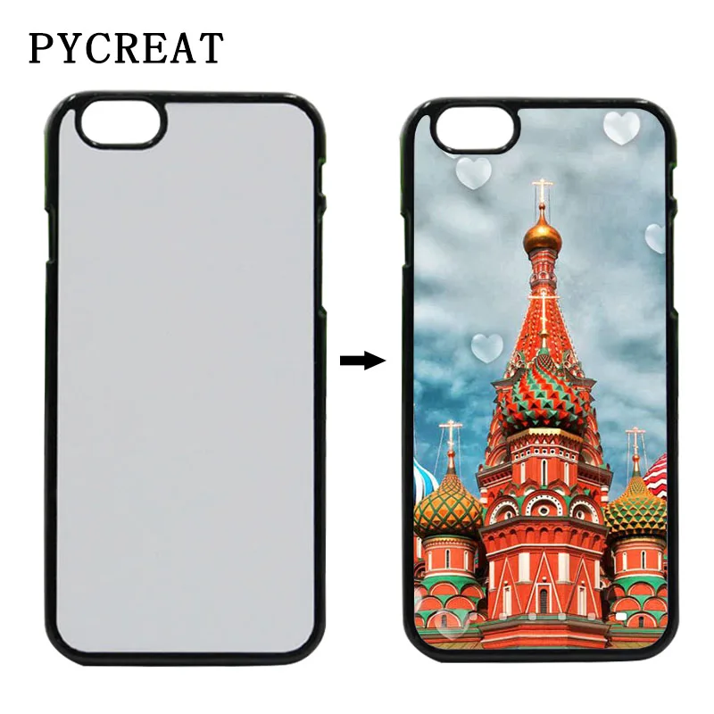 Чехол для iphone 6 ПК сублимационный корпус 2D теплопередача Непрозрачный кейс для iphone 6s Coque с пустой Алюминиевая Вставка 100 шт