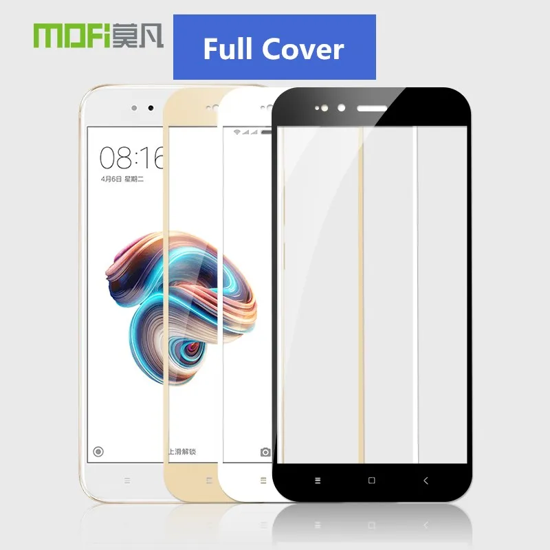 

sFor xiaomi mi a1 glass tempered glass mi 5x screen protector MOFi 9H 2.5D full cover for Xiaomi MiA1 Mi5X protective glass flim