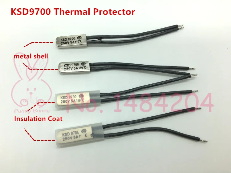 Thermal Protector KSD9700 Température Interrupteur Normalement fermé/Open Thermostat 