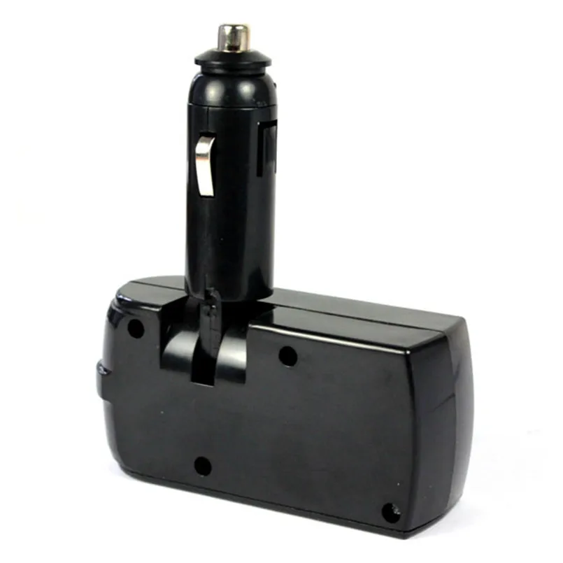 Черный 2 USB питания зарядное устройство+ двойные вилки расширитель для автомобильного прикуривателя Разветвитель автомобиля-Стайлинг для мобильного телефона зарядное устройство авто