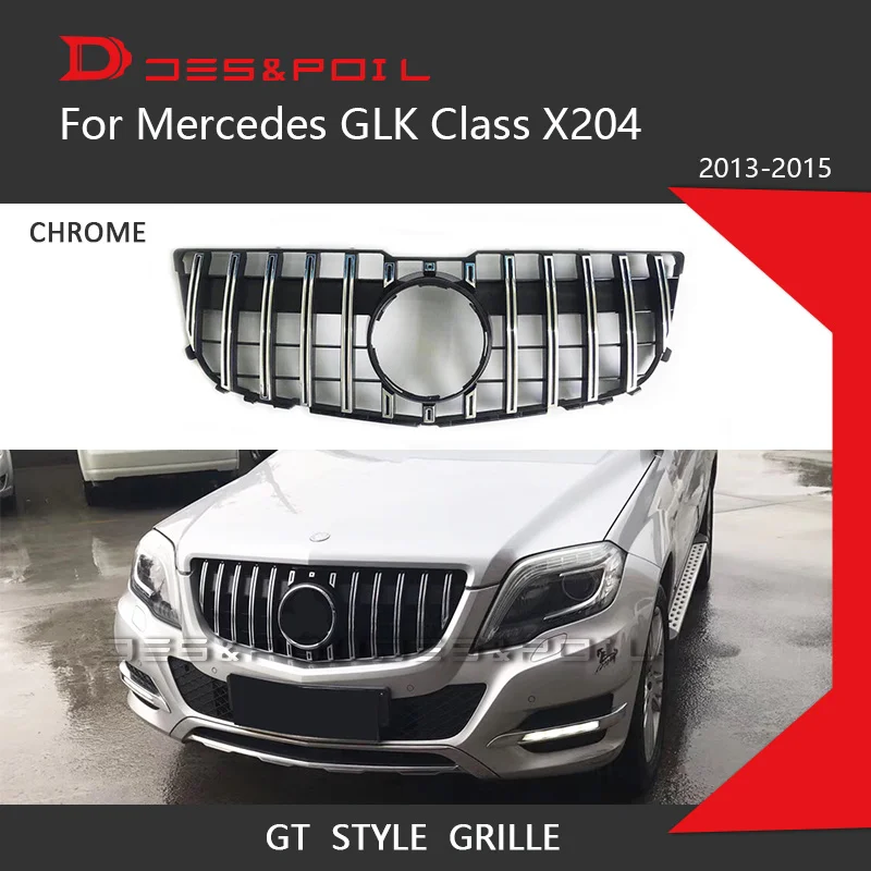 Вертикальная решетка GLK GT для Mercedes Benz Class X204 Facelift Решетка переднего бампера 2013 2015