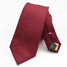 Горячая Распродажа Классический Клетчатый плед галстук красный черный галстук для деловых мужчин тяга для мужчин