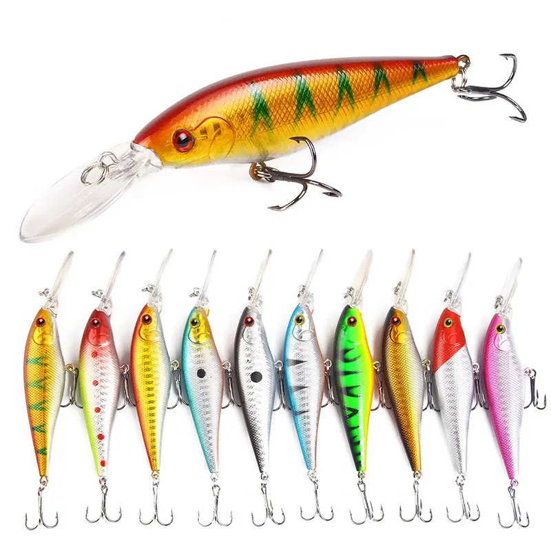 

1PCS Fishing Lure Deep Swim Hard Bait Fish Tackle 110MM 10.5G Float Minnow Fishing Wobbler Japan Pesca Crankbait