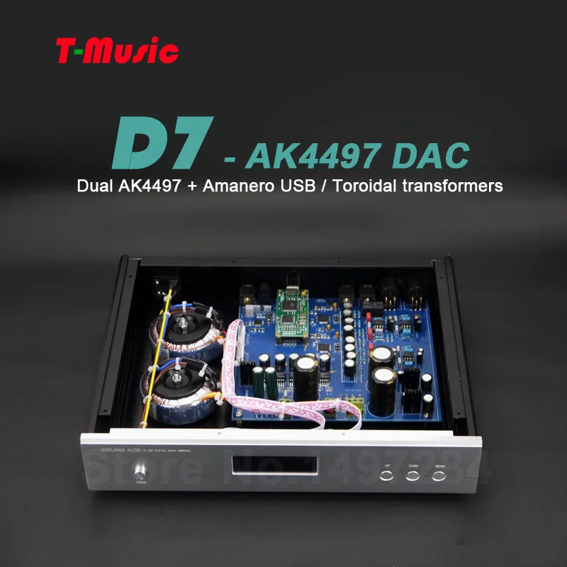 

High-end Dual AK4497 DAC Decoder W/ 2x Toroidal transformer Support XMOS / Amanero I2S DSD ,Better than ES9038 ES9038PRO DAC