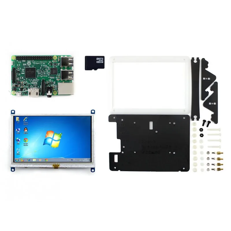 Waveshare RPi3 B Package E including mini PC Raspberry Pi 3 Model B + 5inch HDMI LCD (B) + Bicolor case + 16GB Micro SD card Waveshare RPi3 B Package E including mini PC Raspberry Pi 3 Model B + 5inch HDMI LCD (B) + Bicolor case + 16GB Micro SD card