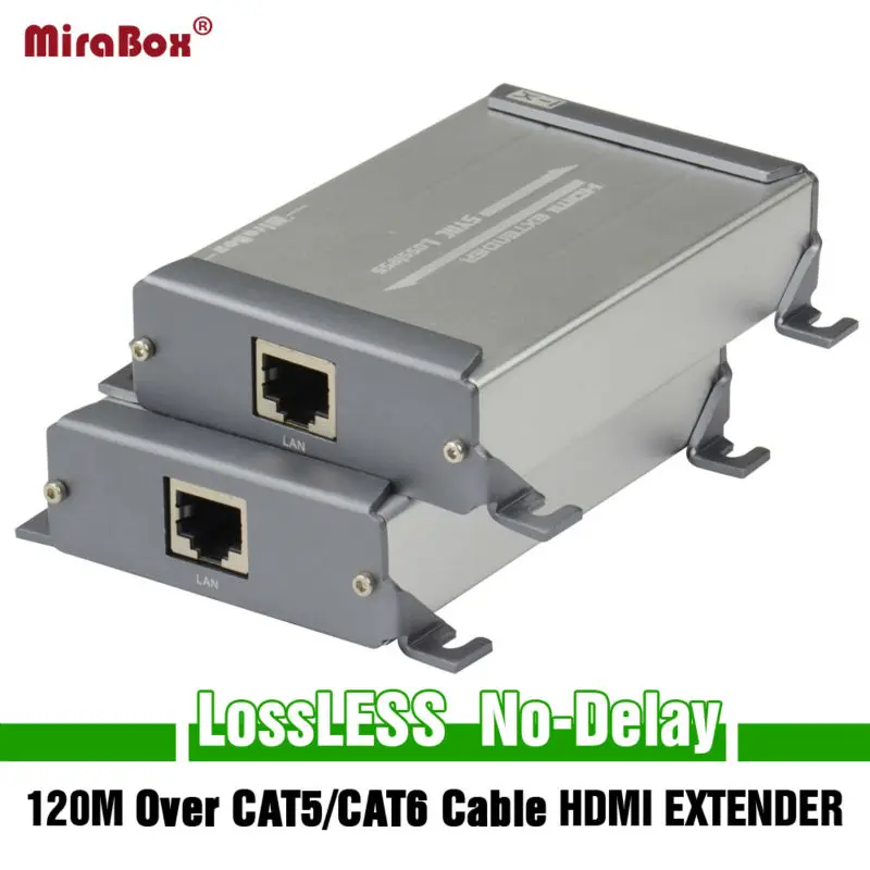 HDMI Over Cat5/Cat6 Cable Extender Up to 120m/120mt Extender Support POE LossLESS No