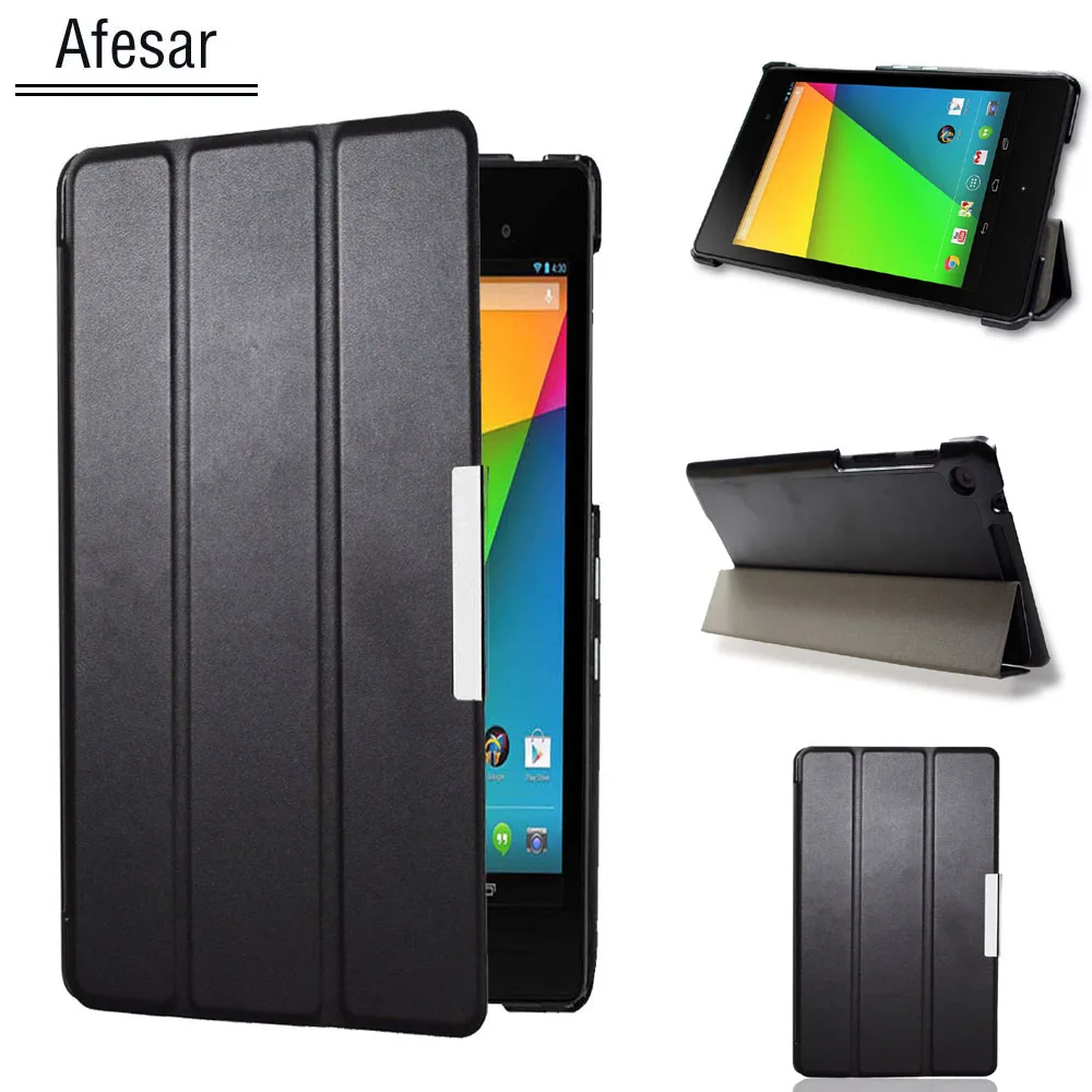 Умный кожаный чехол Nexus 7 2nd для Asus Google FHD (2nd Gen.2013) Ультратонкий книжка с магнитом и