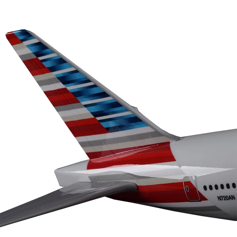 47 см резиновая модель самолета Boeing 777 American Airlines Airways B777 Airbus Модель США подарок для