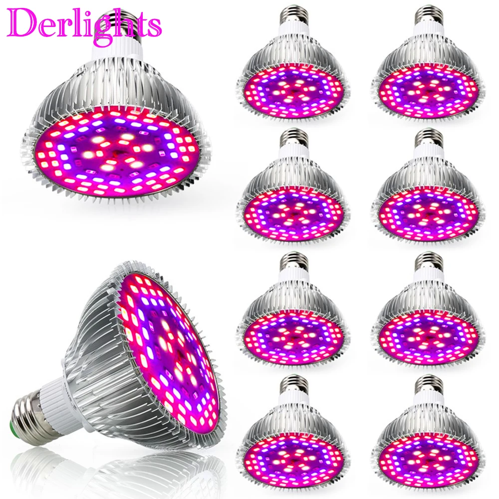 

10PCS 50W 100W LED Grow Light Full Spectrum AC85~265V for Flower Vegetable Plant Hydroponics System Indoor Greenhouse Grow Lamp