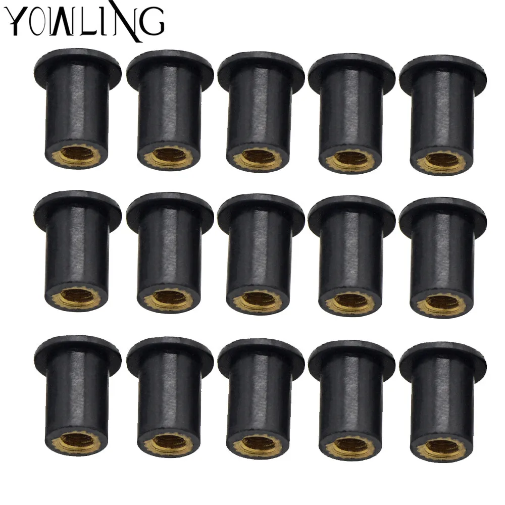 

M5 5MM Motorcycle Accessories Windscreen Well nut Rubber Well Nuts Screw Bolt Blind Fastener Fishing Kayak Boat Marine Canoe