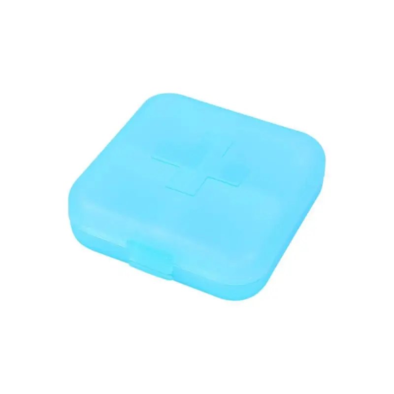 Mini Drug Tablet Storage Portable Cross 4 Grid Sealed Home Small Pill Box Medicine Case