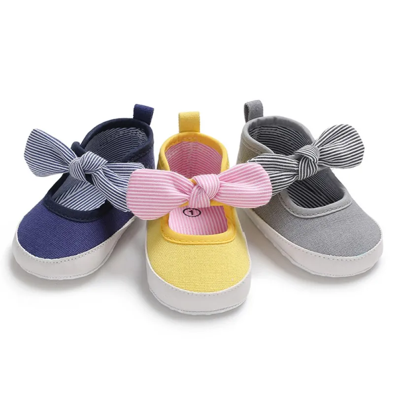 Для начинающих ходить с милым бантом нескользящая Мягкая подошва малыша обувь для ребенка Лидер продаж для девочек Малыш Prewalkers
