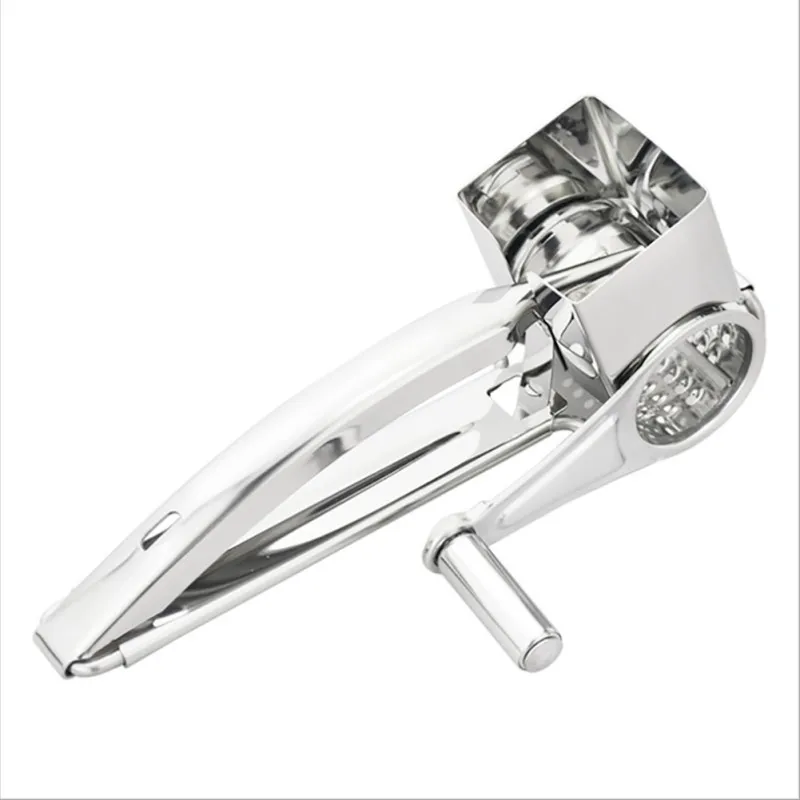 Rotary Stainless Steel Manual Lemon Grinder Slicer Shredder Butter Cutter Cheese Grater with Drums Blades