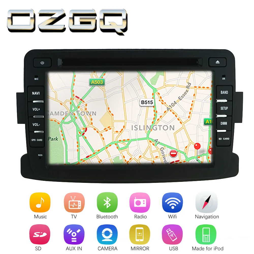 OZGQ Android 7 1 Автомобильный DVD плеер для Renault Duster/Duster Oroch Авто GPS навигация Bluetooth радио