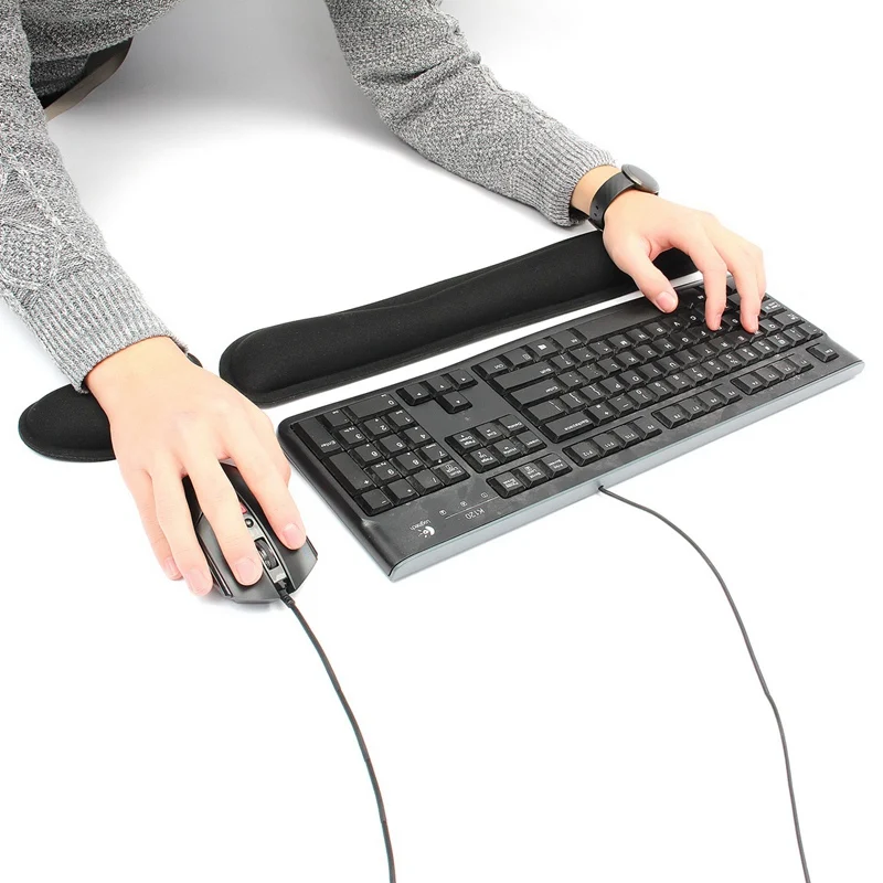 Memory Foam Keyboard Wrist Rest Pad Silicon Mouse Wrist Rest Support Soft Handguard Mouse Pad for