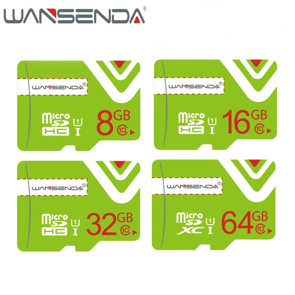 WANSENDA Высокое качество Micro SD карта 4 Гб класс 6 8 16 10 памяти TF с бесплатным адаптером