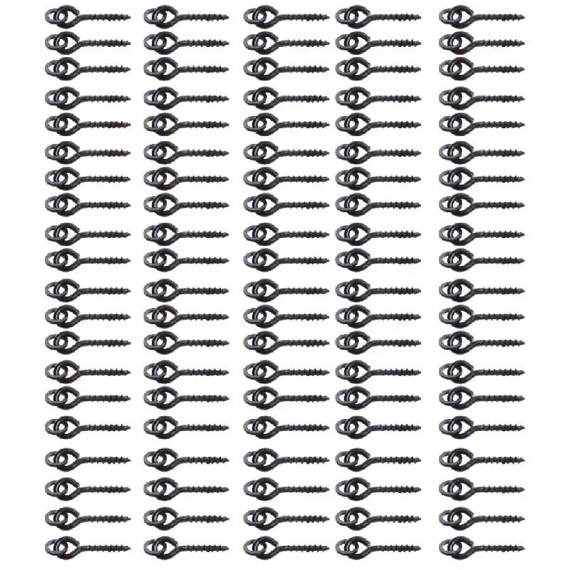 

25pcs Carp Fishing Bait Screw Carp Hair Rigs Hook Terminal Tackle With Ring 15mm