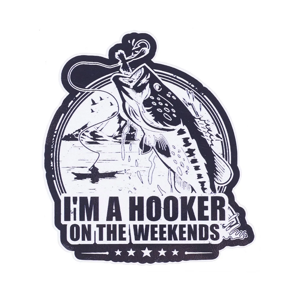 PVC Car Sticker Black Color Fishing Pattern Decoration Sign Films For Auto Body | Автомобили и мотоциклы