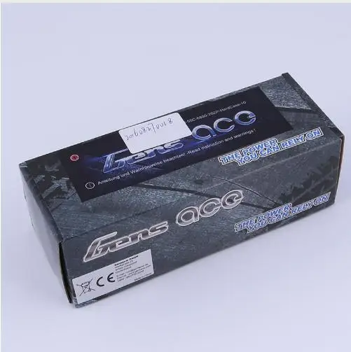 2 шт Gens ace 2S Lipo аккумулятор 6800 мАч 7,4 В Аккумулятор 50C Deans разъем для осевого RC автомобиля 1/8 1/10 жесткий кейс высокого разряда