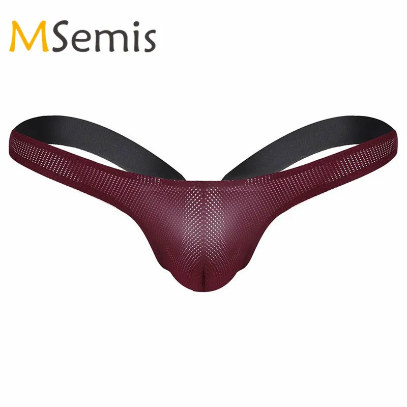 

Men Swimwear Swimsuit Bikini G-string Thong For Swimming Underwear Mesh Jockstrap See Through Open Back Swimsuit Male Panties