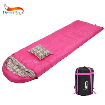 

Desert&Fox Cotton Flannel Sleeping Bags with Pillow, 4 Season Portable Backpacking Compression Sack Camping Sleeping Bag