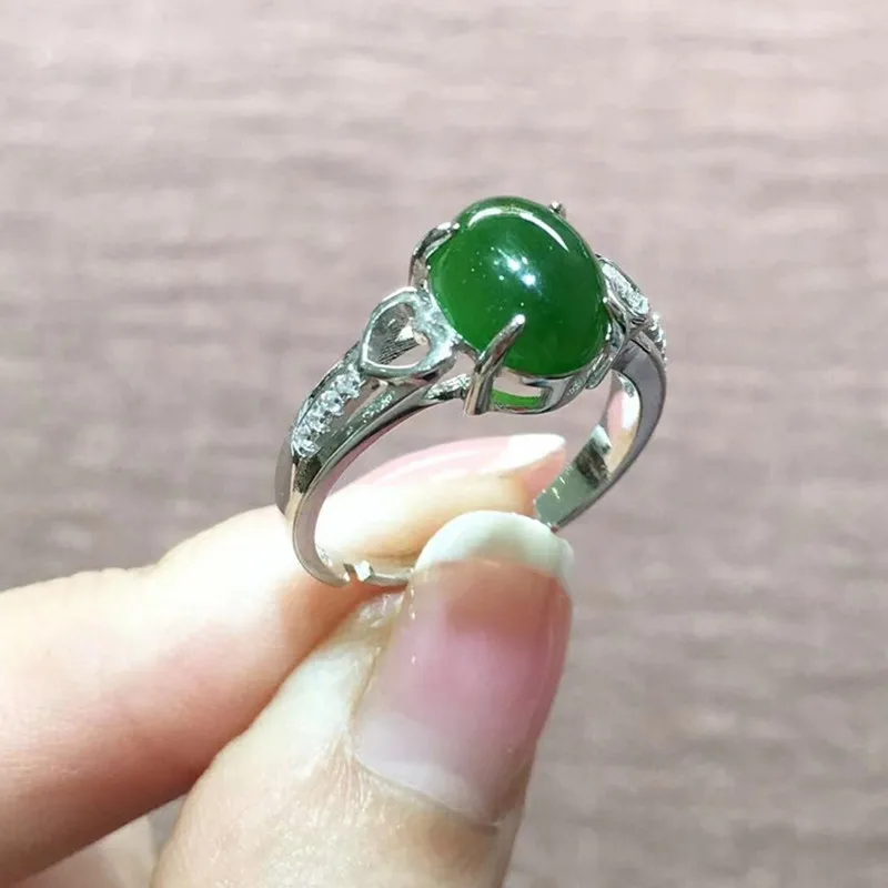 Бесплатная доставка женское кольцо зеленое Хотан нефриты яйцо подарок для