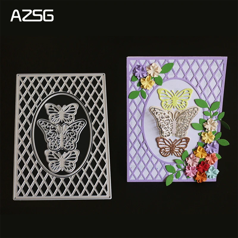 

AZSG Butterfly Frame Metal Cutting Dies for Scrapbooking Photo Album Embossing DIY Paper Cards Making Decorative Stencil Craft