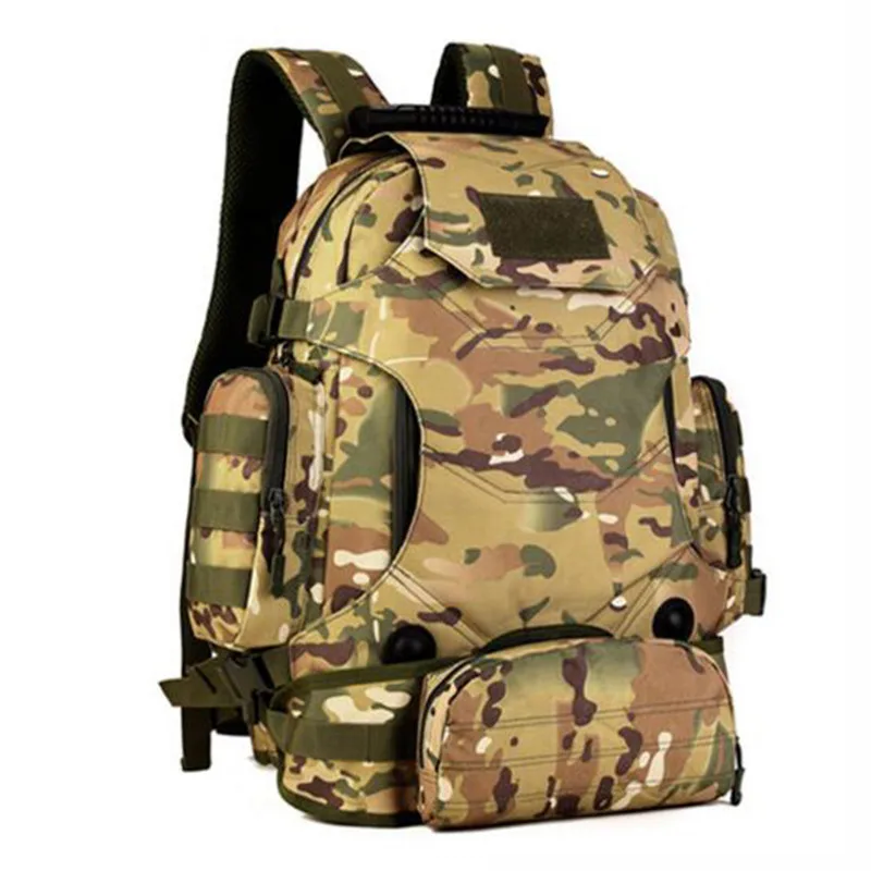 Тактика фаната военного камуфляжного рюкзака Рюкзак 40 литров Многофункциональный из трех рюкзаков с комбинированным - Цвет: CP camouflage
