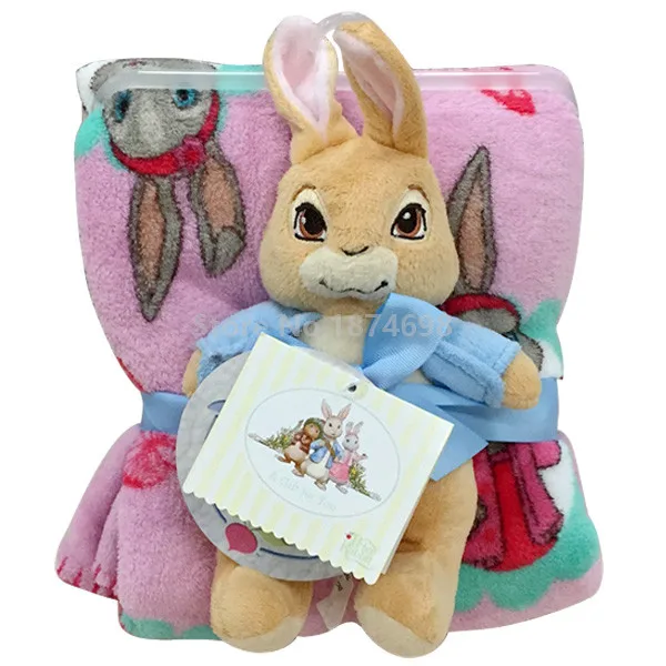 Cute Peter Rabbit Baby With Blanket Set Plush Toy 23cm Cute Stuffed