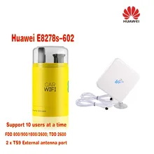 HUAWEI E8278s-602 4G LTE WINGLE WITH Car charger+4G TS9 35dbi antenna