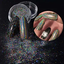 Galaxy Холо хлопья ногтей блестит 0.2 г/кор. магия изменить Цвет Лазерная Bling вкраплениями chrome эффект нерегулярные Дизайн ногтей порошки