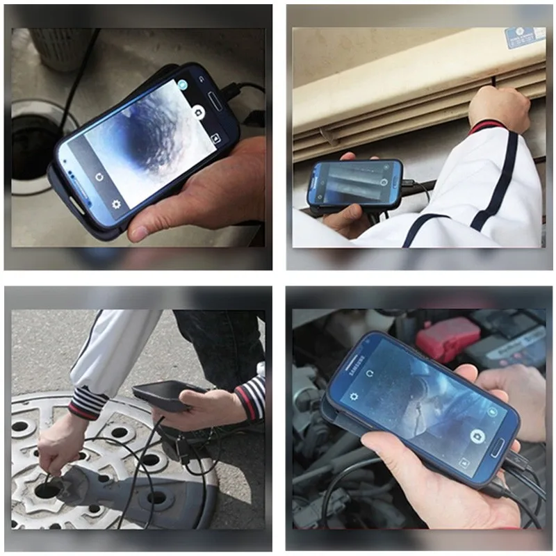 Беспроводной Wifi эндоскоп для Android, Apple phone Borescope 9 мм объектив 6LED осмотр змея мини камера телефон Rechargebal функция