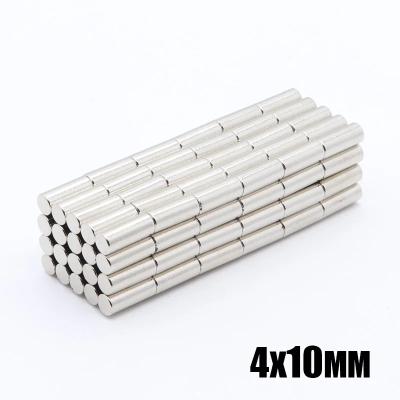 100 pz 4x10mm magnete a disco N35 cilindro tondo disco forte NdFeB ...